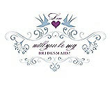 Front View Thumbnail - Pale Blue & Orchid Will You Be My Bridesmaid Card - Classic