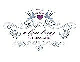 Front View Thumbnail - Platinum & Orchid Will You Be My Bridesmaid Card - Classic