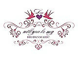 Front View Thumbnail - Rose Quartz & Orchid Will You Be My Bridesmaid Card - Classic