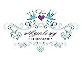 Front View Thumbnail - Spa & Orchid Will You Be My Bridesmaid Card - Classic