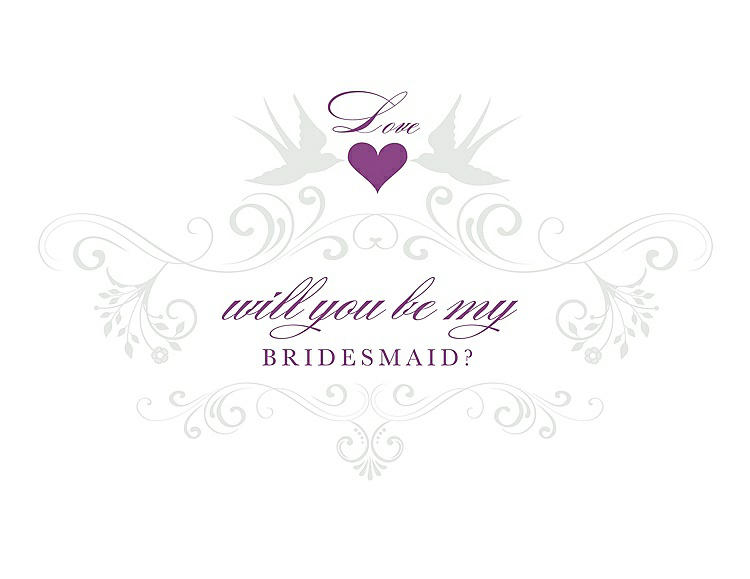 Front View - Starlight & Orchid Will You Be My Bridesmaid Card - Classic