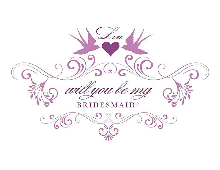 Front View - Tulip & Orchid Will You Be My Bridesmaid Card - Classic