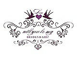 Front View Thumbnail - Wild Berry & Orchid Will You Be My Bridesmaid Card - Classic