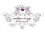 Front View Thumbnail - Wood Violet & Orchid Will You Be My Bridesmaid Card - Classic