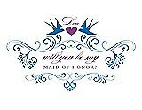 Front View Thumbnail - Cerulean & Orchid Will You Be My Maid of Honor Card - Classic