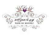Front View Thumbnail - Pearl Pink & Orchid Will You Be My Maid of Honor Card - Classic