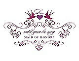 Front View Thumbnail - Watermelon & Orchid Will You Be My Maid of Honor Card - Classic
