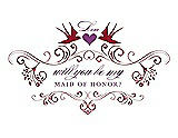 Front View Thumbnail - Barcelona & Orchid Will You Be My Maid of Honor Card - Classic