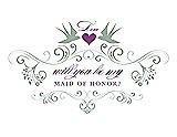 Front View Thumbnail - Celadon & Orchid Will You Be My Maid of Honor Card - Classic