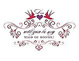 Front View Thumbnail - Pantone Honeysuckle & Orchid Will You Be My Maid of Honor Card - Classic
