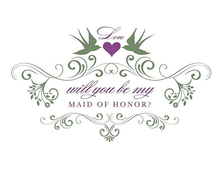 Front View - Clover & Orchid Will You Be My Maid of Honor Card - Classic
