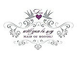 Front View Thumbnail - Frost & Orchid Will You Be My Maid of Honor Card - Classic