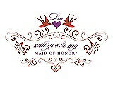 Front View Thumbnail - Fiesta & Orchid Will You Be My Maid of Honor Card - Classic