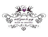 Front View Thumbnail - Italian Plum & Orchid Will You Be My Maid of Honor Card - Classic