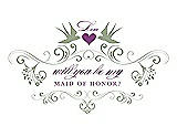 Front View Thumbnail - Kiwi & Orchid Will You Be My Maid of Honor Card - Classic