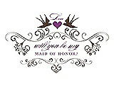 Front View Thumbnail - Latte & Orchid Will You Be My Maid of Honor Card - Classic