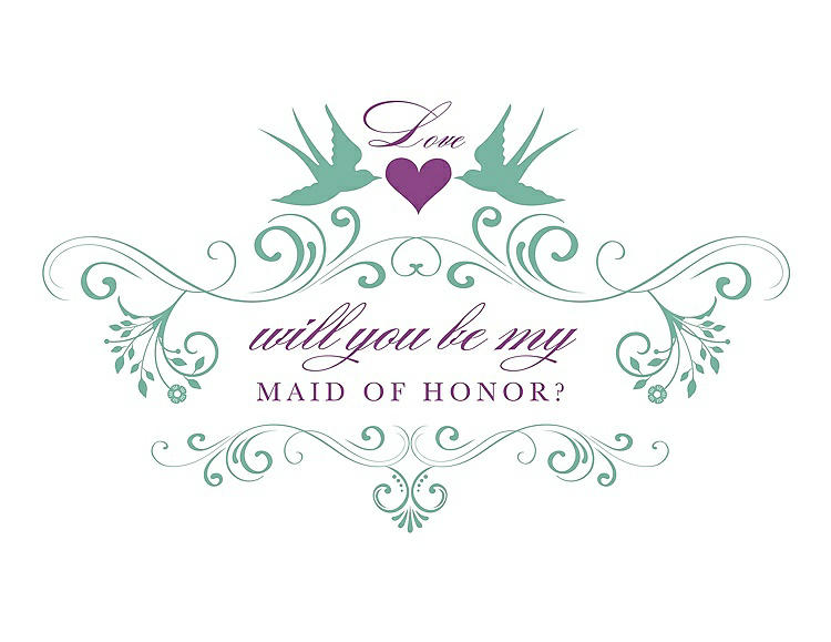 Front View - Meadow & Orchid Will You Be My Maid of Honor Card - Classic