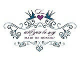 Front View Thumbnail - Mosaic & Orchid Will You Be My Maid of Honor Card - Classic