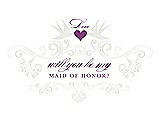 Front View Thumbnail - Marshmallow & Orchid Will You Be My Maid of Honor Card - Classic