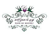 Front View Thumbnail - Pine Green & Orchid Will You Be My Maid of Honor Card - Classic