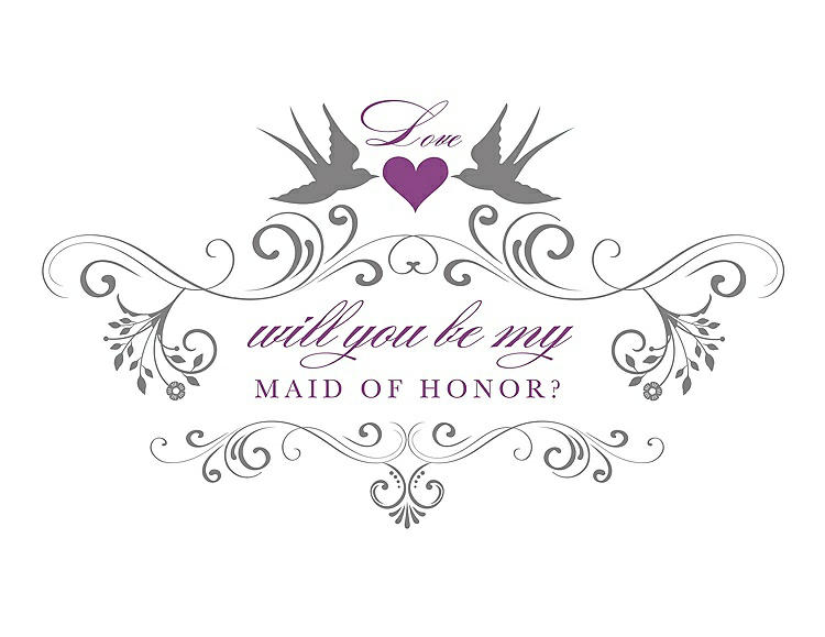 Front View - Quarry & Orchid Will You Be My Maid of Honor Card - Classic