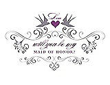 Front View Thumbnail - Shadow & Orchid Will You Be My Maid of Honor Card - Classic