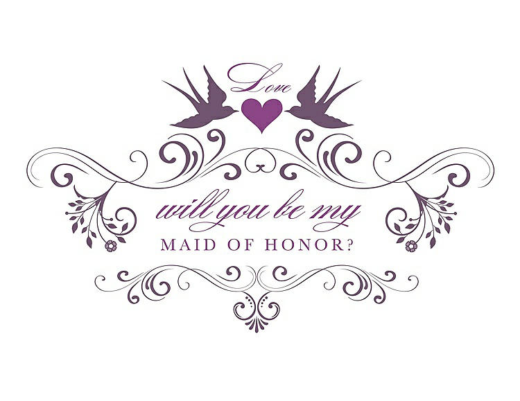 Front View - Smashing & Orchid Will You Be My Maid of Honor Card - Classic