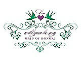 Front View Thumbnail - Shamrock & Orchid Will You Be My Maid of Honor Card - Classic