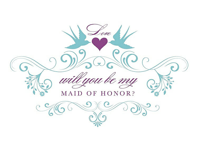 Front View - Spa & Orchid Will You Be My Maid of Honor Card - Classic