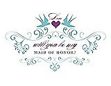 Front View Thumbnail - Spa & Orchid Will You Be My Maid of Honor Card - Classic