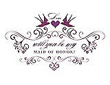 Front View Thumbnail - Sugar Plum & Orchid Will You Be My Maid of Honor Card - Classic