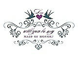 Front View Thumbnail - Teal & Orchid Will You Be My Maid of Honor Card - Classic