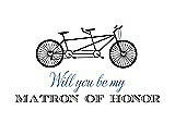 Front View Thumbnail - Graphite & Cornflower Will You Be My Matron of Honor Card - Bike