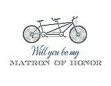 Front View Thumbnail - Mystic & Cornflower Will You Be My Matron of Honor Card - Bike