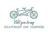 Front View Thumbnail - Seaside & Cornflower Will You Be My Matron of Honor Card - Bike