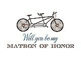 Front View Thumbnail - Almond & Cornflower Will You Be My Matron of Honor Card - Bike