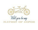Front View Thumbnail - Buttercup & Cornflower Will You Be My Matron of Honor Card - Bike