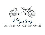 Front View Thumbnail - Frost & Cornflower Will You Be My Matron of Honor Card - Bike