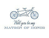 Front View Thumbnail - Ice Blue & Cornflower Will You Be My Matron of Honor Card - Bike