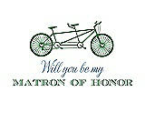 Front View Thumbnail - Ivy & Cornflower Will You Be My Matron of Honor Card - Bike