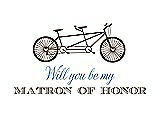 Front View Thumbnail - Latte & Cornflower Will You Be My Matron of Honor Card - Bike