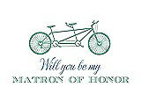 Front View Thumbnail - Meadow & Cornflower Will You Be My Matron of Honor Card - Bike