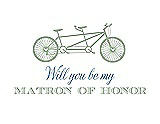 Front View Thumbnail - Mermaid & Cornflower Will You Be My Matron of Honor Card - Bike