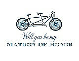Front View Thumbnail - Mosaic & Cornflower Will You Be My Matron of Honor Card - Bike