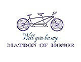 Front View Thumbnail - Pansy & Cornflower Will You Be My Matron of Honor Card - Bike