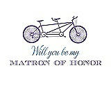Front View Thumbnail - Passion & Cornflower Will You Be My Matron of Honor Card - Bike