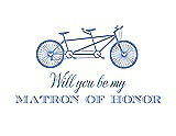 Front View Thumbnail - Periwinkle - PANTONE Serenity & Cornflower Will You Be My Matron of Honor Card - Bike