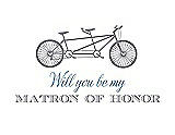 Front View Thumbnail - Shadow & Cornflower Will You Be My Matron of Honor Card - Bike