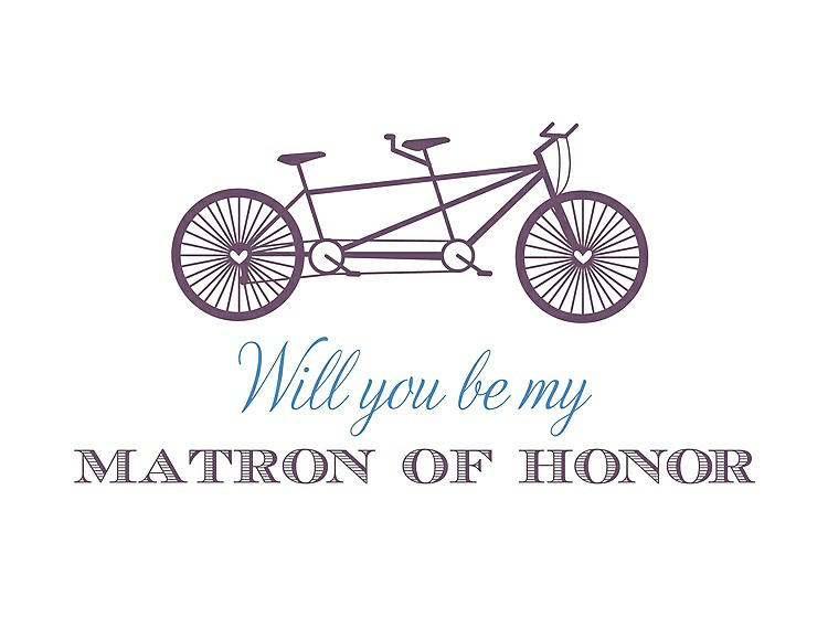 Front View - Smashing & Cornflower Will You Be My Matron of Honor Card - Bike