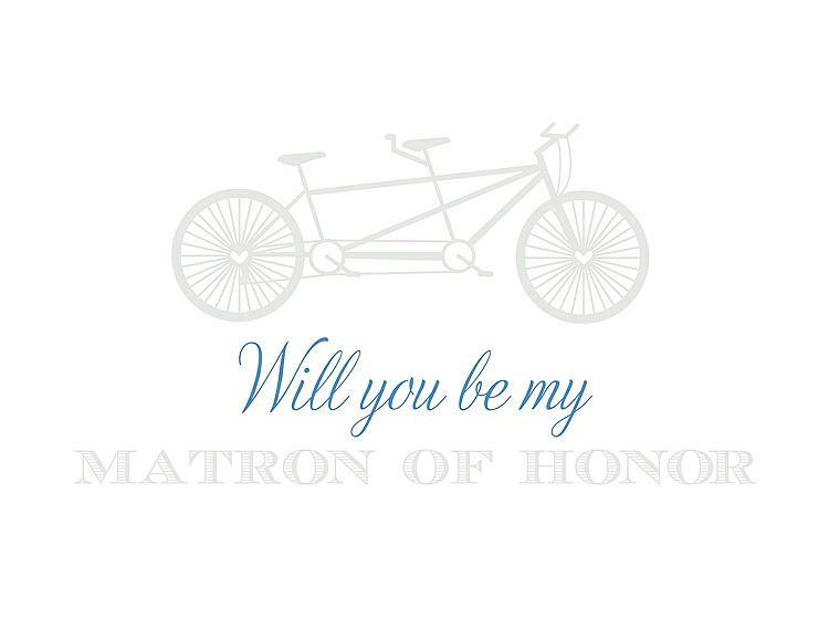 Front View - Starlight & Cornflower Will You Be My Matron of Honor Card - Bike